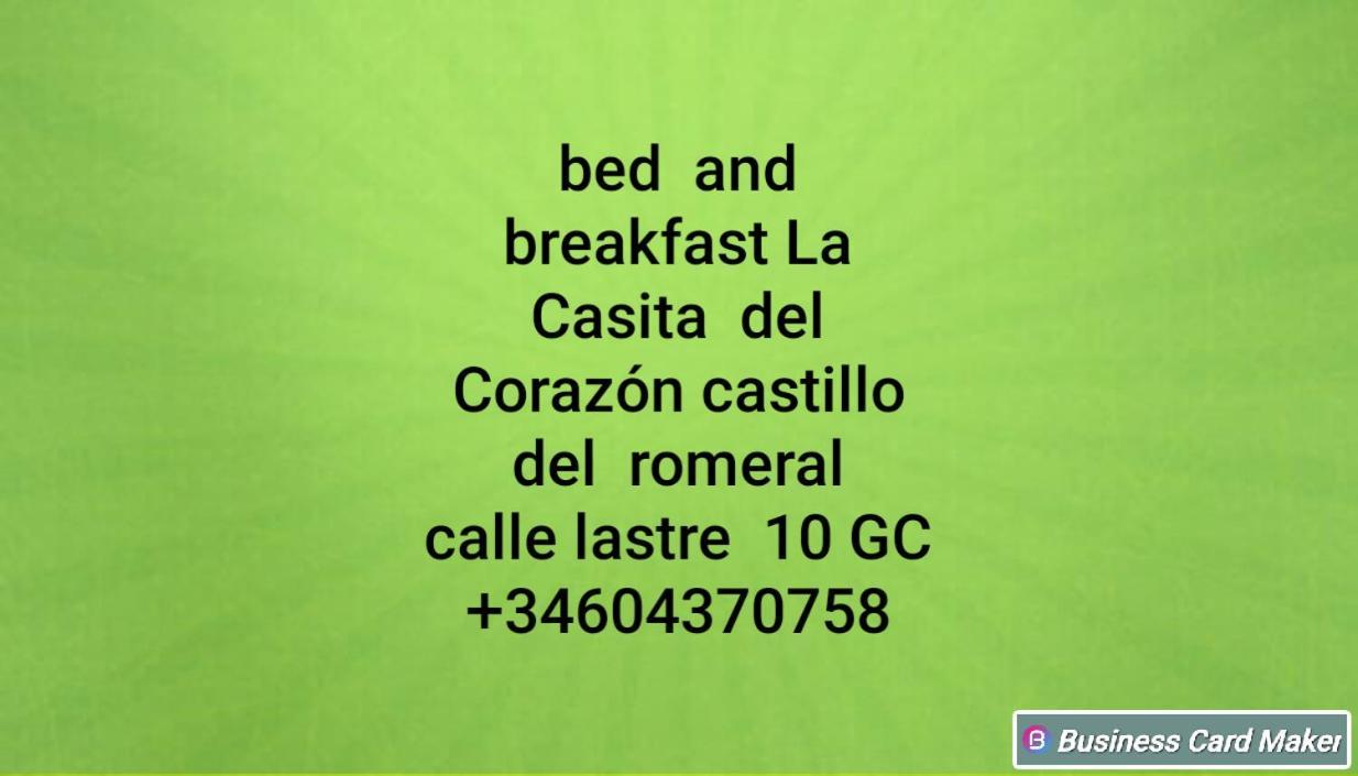 Bed and Breakfast La Casita Del Corazon à Castillo del Romeral Extérieur photo